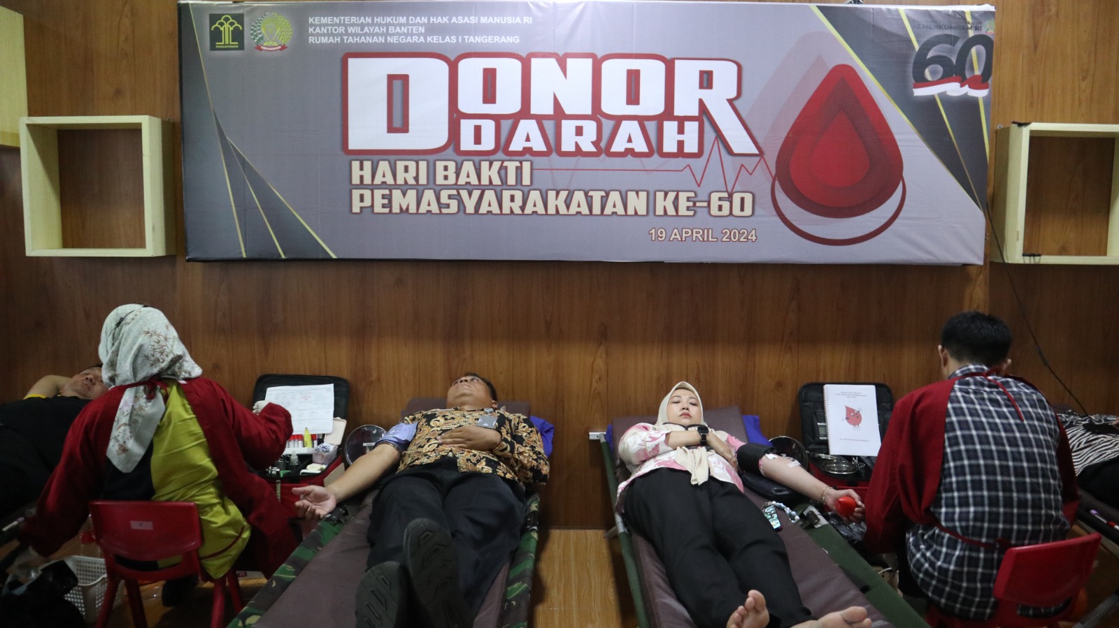 Rutan Tangerang Semarakkan HBP ke-60 Dengan Donor darah 